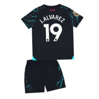 Manchester City Julian Alvarez #19 3rd trikot Kinder 2023-24 Kurzarm (+ Kurze Hosen)